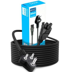 UPort 1.8 Meter 3 Pin Laptop Power Cable Cord Universal AC Replacement Power Cord for Laptop (Black)