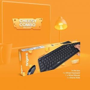 FINGERS Cheesy Combo Wired Keyboard and Mouse Set