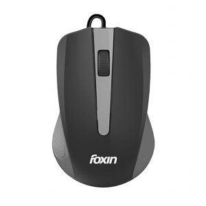 Foxin Glance Grey Wired USB Mouse