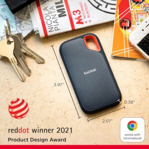 SanDisk 1TB Extreme Portable SSD 1050MB/s R, 1000MB/s W,PC,MAC & TypeC Smartphone Compatible, 5Y Warranty, Usb,External SSD