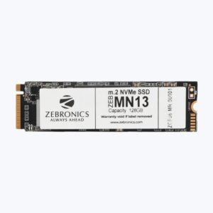 ZEBRONICS ZEB-MN13 128GB M.2 NVMe Solid State Drive (SSD), with 1622MB/s Read Speed, PCIe Gen 3.0, Next Level Performance, Ultra Low Power Consumption, Thermal Management and Silent Operation.