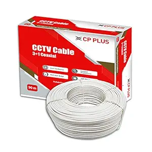 CP PLUS 3+1 Coaxial Pure Copper CCTV Camera Cable