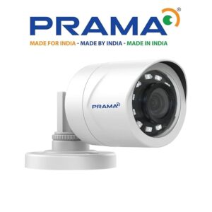 Prama 4MP Full IP CCTV kit with 8 Channel NVR + 4 Outdoor & 4 Indoor Cameras + 1 TB HDD + POE SWITCH, and Required Accessories, Motion Detection, Black