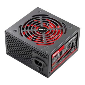 Foxin 350W Vortex FPS-800S ATX SMPS Power Supply | 20+4 Pin, PCIe 6+2, 3X SATA, 2X Molex | 120mm Low Noise Fan | Power-Protection PSU with 1.2m Cable | for Regular Use PC, Gaming, Office
