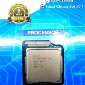 i5 Core i5 3570, 3.4 GHz Upto 3.8 GHz LGA 1155 Socket 4 Cores 4 Threads 6 MB Smart Cache Desktop Processor (Silver/Grey) for Support h61 Motherboard