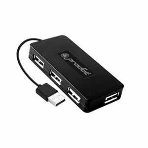 ProDot 4-in-1 USB Hub 2.0 with Hi-Speed Data Transfer 480 Mbps I Plug & Play I Universally Compatible with Speaker, Laptop, Hard Drive, PC, Laptop etc. I 1 Year Warranty (Play Plus)