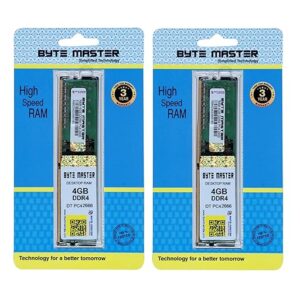 BYTE MASTER 4GB DDR4 DT PC4 2666 Desktop RAM | Computer Speed & Performance Memory | 3 Years Manufacturer Warranty | Perfect for Gamers, Content Creators, Designers, Developers