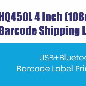 ATPOS HQ450L 4 Inch (108mm) Direct Thermal Barcode Shipping Label Sticker Printer | USB+Bluetooth Interface | Barcode Label Price Tag MRP Labels