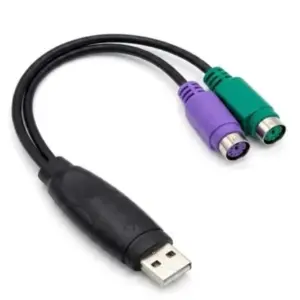 USB to PS2 Converter/Adapter, USB Type A Male to Dual PS/2 Female for Keyboard Mouse (PS2 to USB Cable)
